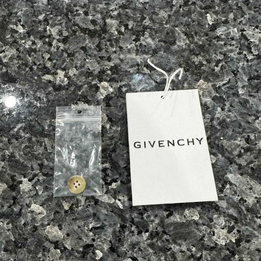Givenchy White Envelope Authentic Original 2026 Logo Storage Flap Open + Button